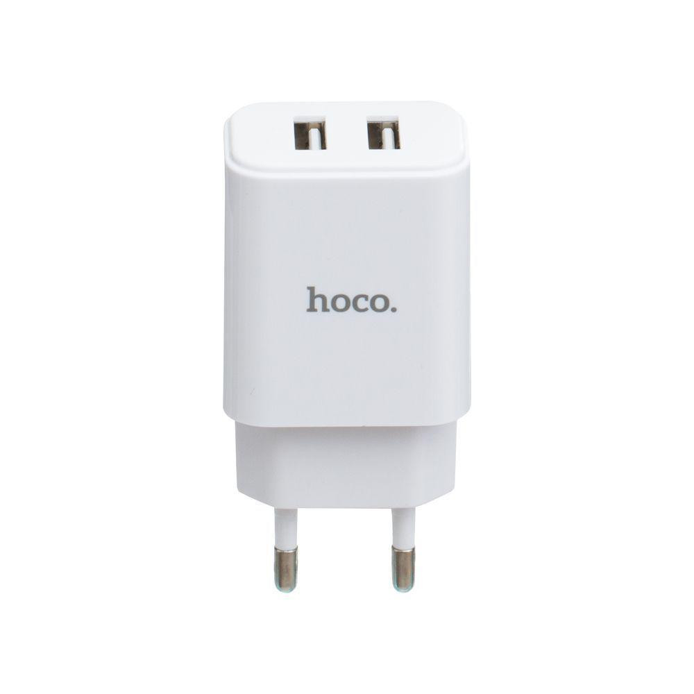 Hoco C62A Victoria 2USB 2.1А White - зображення 1