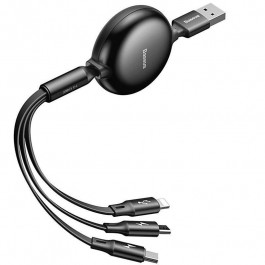   Baseus Little Octopus 3 in 1 Adjustable Lightning/Type-C/MicroUSB 1.2m Black (CAMLT-ZY01)