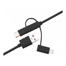 XoKo SC-310 Black 3 в 1 - Lightning Micro USB Type-C 1.2m (SC-310-BK)