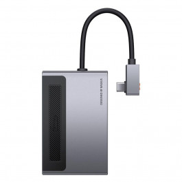Baseus Multifunctional Type-C with a Retractable Clip Silver (CAHUB-DA0G)
