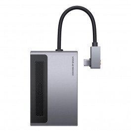   Baseus Multifunctional Type-C with a Retractable Clip Silver (CAHUB-DA0G)