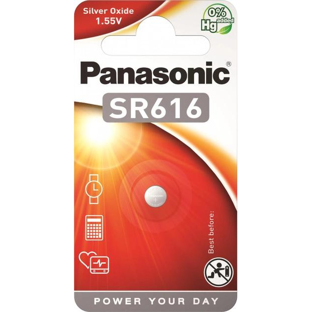 Panasonic SR616 bat(1.55B) Silver Oxide 1шт (SR-616EL/1B) - зображення 1