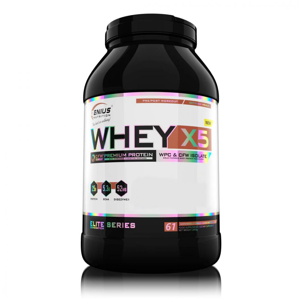 Genius Nutrition Whey-X5 2000 g /61 servings/ Biscotti Cookies - зображення 1