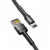 Baseus Cafule Cable USB For Lighting 2A 2M Black (CALKLF-HG1) - зображення 2