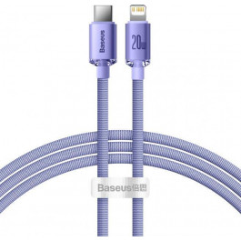 Baseus Crystal Shine Series Fast Charging Data Cable Type-C to Lightning 1.2m Purple (CAJY000205)
