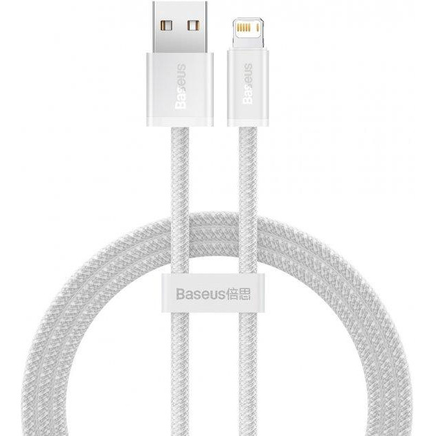 Baseus Dynamic Series Fast Charging Data Cable USB to Lightning 2m White (CALD000502) - зображення 1