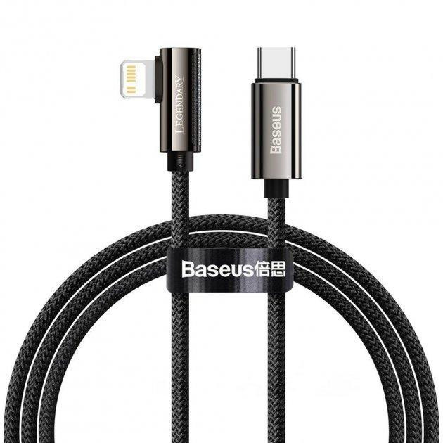 Baseus Legend Series Elbow Fast Charging Data Cable USB to Ligtning 2m Black (CATLCS-A01) - зображення 1