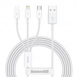   Baseus Superior Series Fast Charging Data Cable USB 1.5m White (CAMLTYS-02)