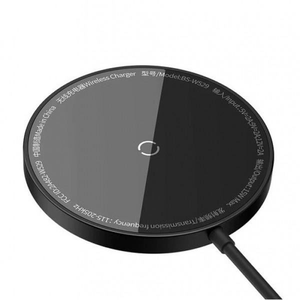Baseus Simple Mini3 Magnetic Wireless Charger 15W Black (CCJJ040001) - зображення 1
