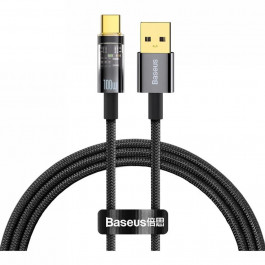 Baseus Explorer Series Auto Power-Off Fast Charging Data Cable USB to Type-C 100W 1m Black (CATS000201)