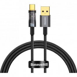   Baseus Explorer Series Auto Power-Off Fast Charging Data Cable USB to Type-C 100W 1m Black (CATS000201)