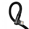 Baseus MVP 2 Elbow-shaped Fast Charging Data Cable USB to Lightning 2.4A 1m Black (CAVP000001) - зображення 4