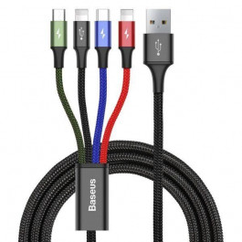 Baseus 4 in 1 Fast For lightning+Type-C+Micro 3.5A 1.2m Black (CA1T4-A01)