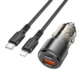 Borofone BZ20A 83W PD65W/QC3.0 Smart + USB-C-Lightning Black (BZ20ACLTB)