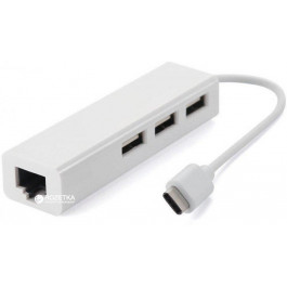 VALUE USB3.1 Type-C - RJ45 10/100 + 3 порта USB2.0 кабель 15 см (S0742)
