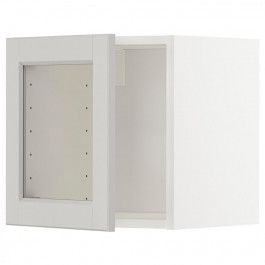 IKEA METOD Навісна шафа зі скляними дверцятами, білий/Lerhyttan світло-сірий, 40x40 см (694.652.33)