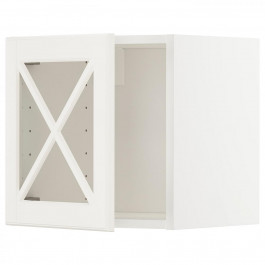 IKEA METOD Навісна шафа зі скляними дверцятами/передня частина, білий/кремовий Bodbyn, 40x40 см (793.950.