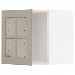 IKEA METOD Навісна шафа зі скляними дверцятами, білий/Stensund beige, 40x40 см (394.585.40)