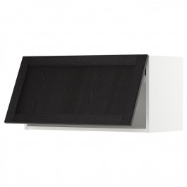 IKEA METOD Навісна шафа, біла/чорна морилка Lerhyttan, 80x40 см (393.918.75)