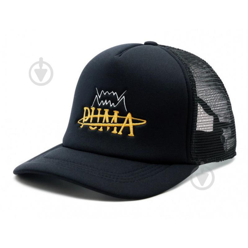 PUMA Кепка мужская  Basketball Trucker Cap 024489-01 One Size Черный/Желтый (4065452959593) - зображення 1