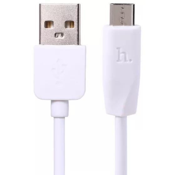 Hoco X1 USB to MicroUSB 2m White (6957531042686) - зображення 1