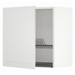 IKEA METOD Навісна шафа з сушаркою для посуду, білий/Stensund білий, 60x60 см (694.685.90)