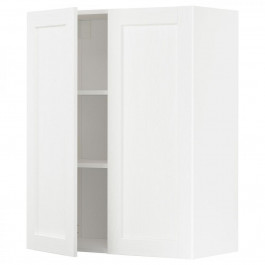 IKEA METOD Навісна шафа з полицями/2 дверцятами, Enkoping білий/білий ефект дерева, 80x100 см (294.734.66