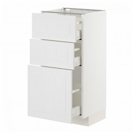 IKEA METOD/MAXIMERA Нижня шафа з 3 шухлядами, білий/білий Stensund, 40x37 см (594.095.15)