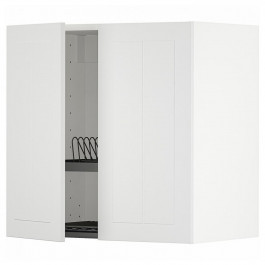 IKEA METOD Навісна шафа з сушаркою/2 дверцята, білий/Stensund білий, 60x60 см (094.603.18)
