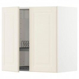 IKEA METOD Навісна шафа з сушаркою/2 дверцята, білий/Bodbyn крем, 60x60 см (694.542.63)