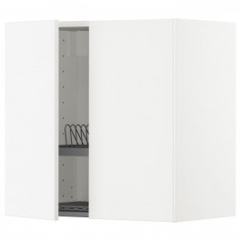 IKEA METOD Навісна шафа з сушаркою/2 дверцята, білий/Veddinge білий, 60x60 см (594.656.91)