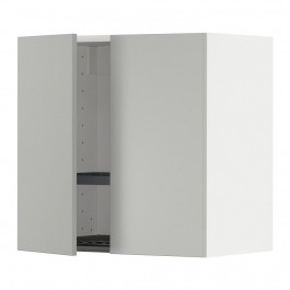 IKEA METOD Навісна шафа з сушаркою/2 дверцята, білий/Havstorp світло-сірий, 60x60 см (795.380.50)