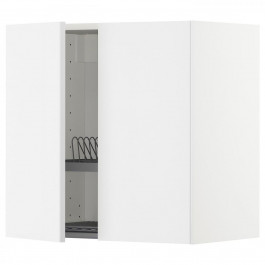 IKEA METOD Навісна шафа з сушаркою/2 дверцята, білий/Ringhult білий, 60x60 см (894.662.22)