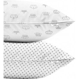 COSAS Набір наволочок  Бязь Set Pillow Crown Dots 40х60 см 2 шт. Grey (4822052025024)