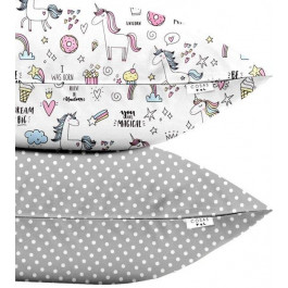COSAS Набір наволочок  Set Pillow Unicorn Sweet Dots Grey 50х70 2 шт. (4822052043332)