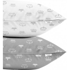 COSAS Набір наволочок  Бязь Set Pillow Crown Crown 40х60 см 2 шт. Grey (4822052025017)