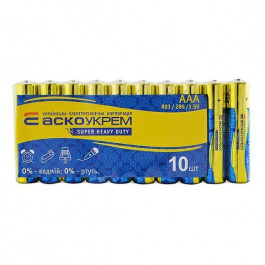 АСКО-УКРЕМ AAA bat Alkaline 10шт (Аско.R03.SP10)