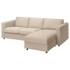 IKEA VIMLE Чохол на 3-місний диван з шезлонгом Hallarp бежевий (693.993.56) - зображення 2