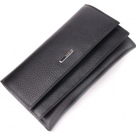   Karya Класичний жіночий гаманець із натуральної шкіри чорно-червоного кольору на два відділи  (2421013)