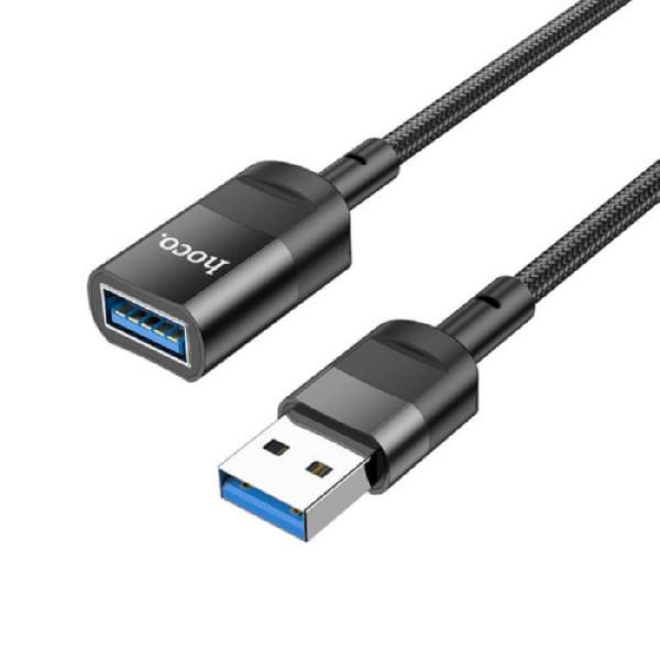 Hoco U107 USB-A to USB-A 1.2m Black (6931474761910) - зображення 1