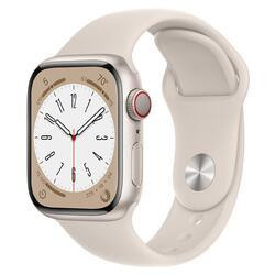 Apple Watch Series 8 GPS + Cellular 45mm Starlight Aluminum Case w. Starlight S. Band - S/M (MNVP3)