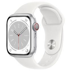 Apple Watch Series 8 GPS 41mm Silver Aluminum Case with White Sport Band - M/L (MP4F3) - зображення 1