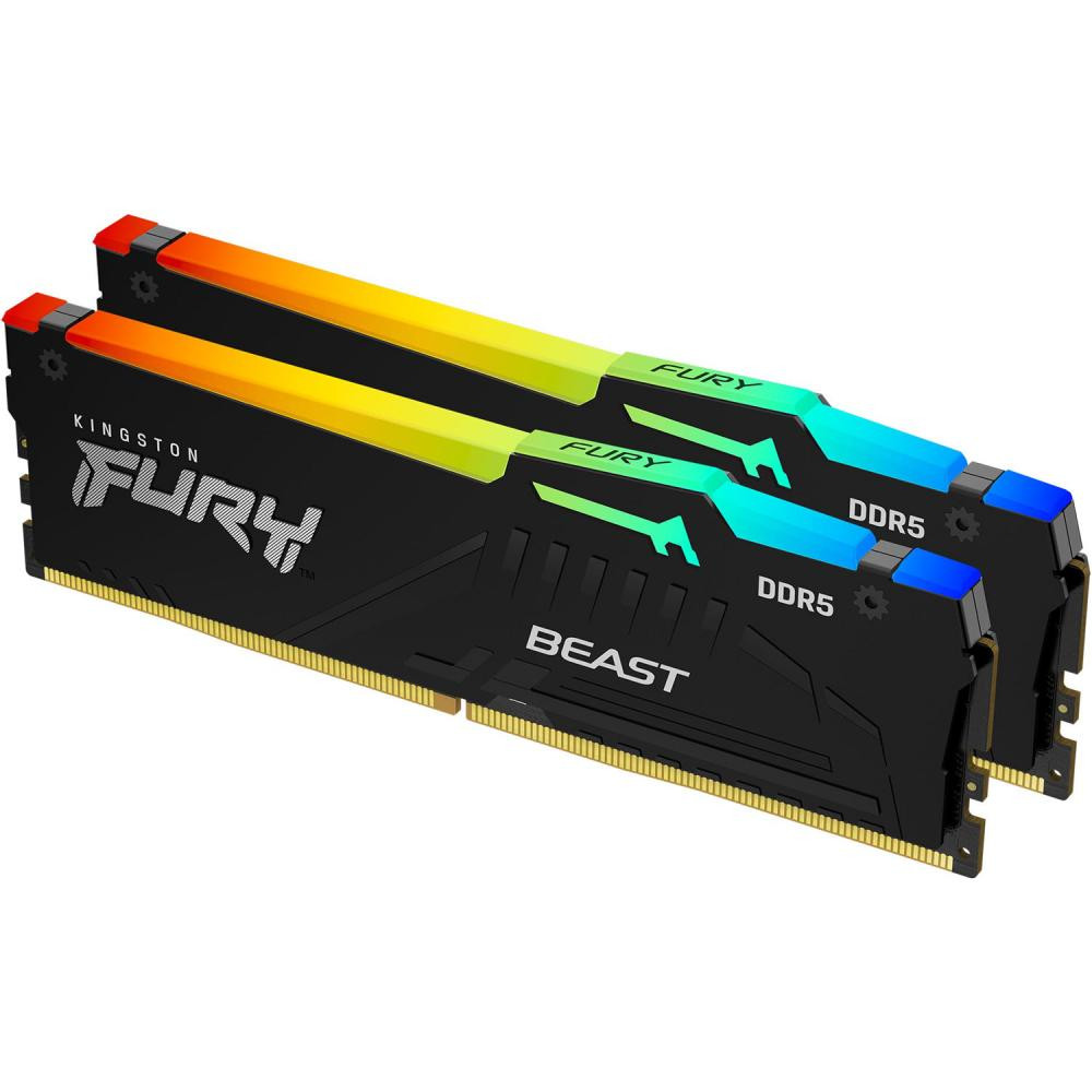 Kingston FURY 16 GB (2x8GB) DDR5 6000 MHz Beast RGB (KF560C30BBAK2-16) - зображення 1