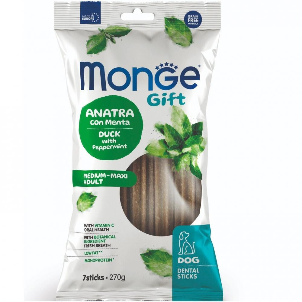 Monge Gift Dog Medium & Maxi качка з м'ятою 270 г (8009470085588) - зображення 1