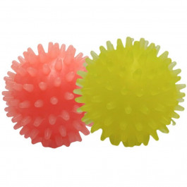 Fox Набір іграшок для собак  М'ячі з шипами, з ароматом ванілі, 4 см, 1 шт., червоний та жовтий (4873690
