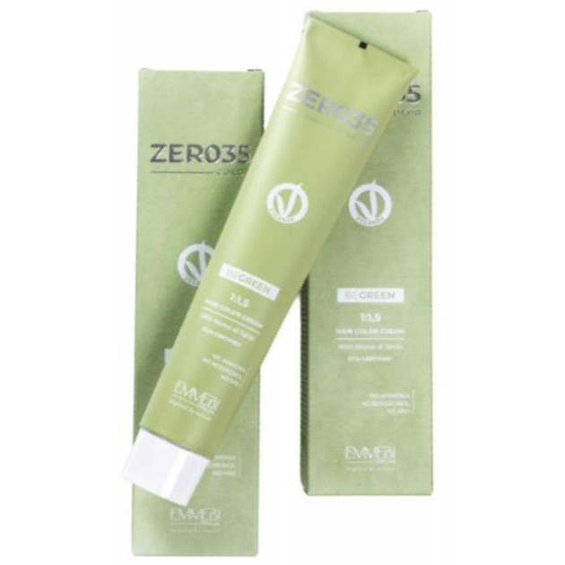Emmebi Italia Стійка крем-фарба без аміаку  ZER035 Ammonia Free BeGreen Vegan Hair Color Cream 5/17 Light Ash Brow - зображення 1