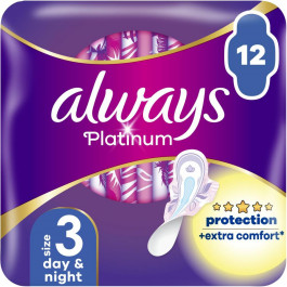 Always Гігієнічні прокладки  Platinum Day&Night (Розмір 3) 12 шт. (8001090445070)