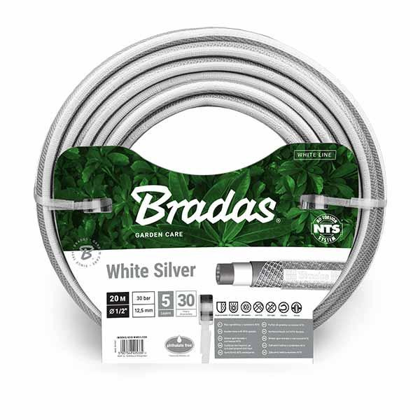 Bradas Шланг для полива NTS WHITE SILVER 1/2" 30м (WWS1/230) - зображення 1