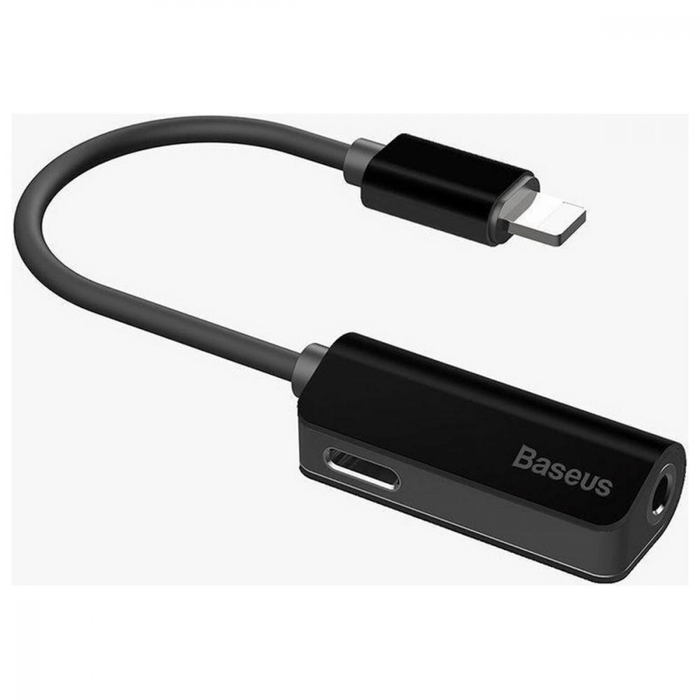 Baseus Lightning - Lightning/AUX 0.1m Black (CALL32-01) - зображення 1