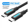 Vention USB Type-C to USB Type-C Quick Charge 1.5m Black (COSBG) - зображення 10